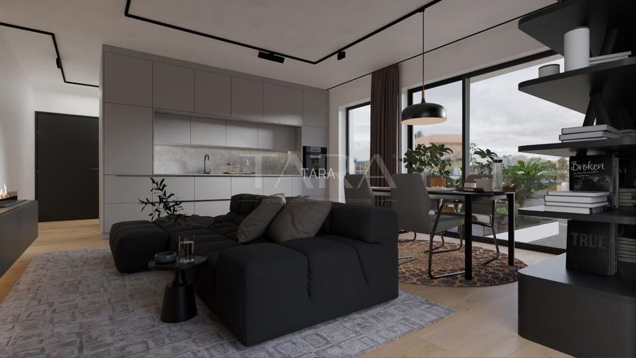 Apartament exclusivist cu finisaje premium și terasă generoasă.