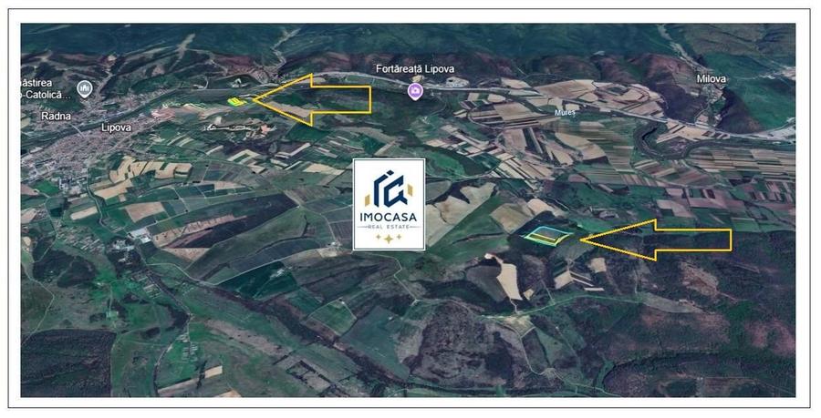 De vânzare teren extrav. 8,14h Lipova Arad Arabil 2,91ha livadă 6.10ha