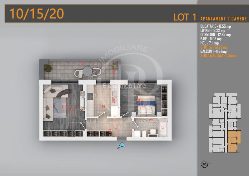 Apartament decomandat 2 camere -Titan Pallady Metrou Teclu - 1