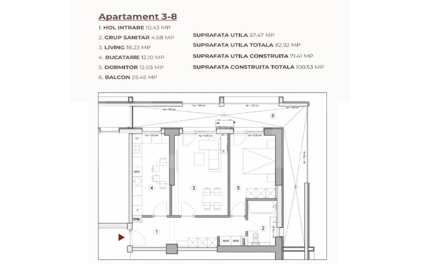 Apartament 2 camere, 82.92 mp, ansamblu 0% Comision Achiziție, Calea Severinului - 2