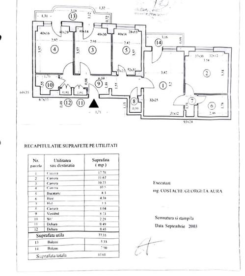 Apartament 4 camere Mărgeanului, 86 mp, etaj 3/10, posibilitate centrală proprie - 19