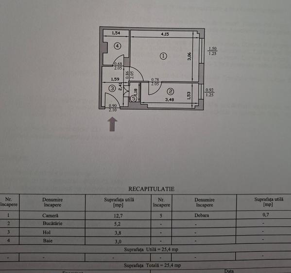 Garsonieră de vânzare – Proprietar – Zona Centrală, Curtea de Argeș