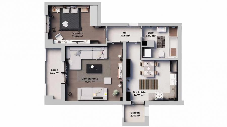 Apartament 2 camere nou - Calea Surii Mici