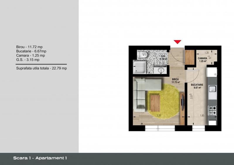 Apartament 2 camereDirect Dezvoltator Weiner 12 Residence Militari