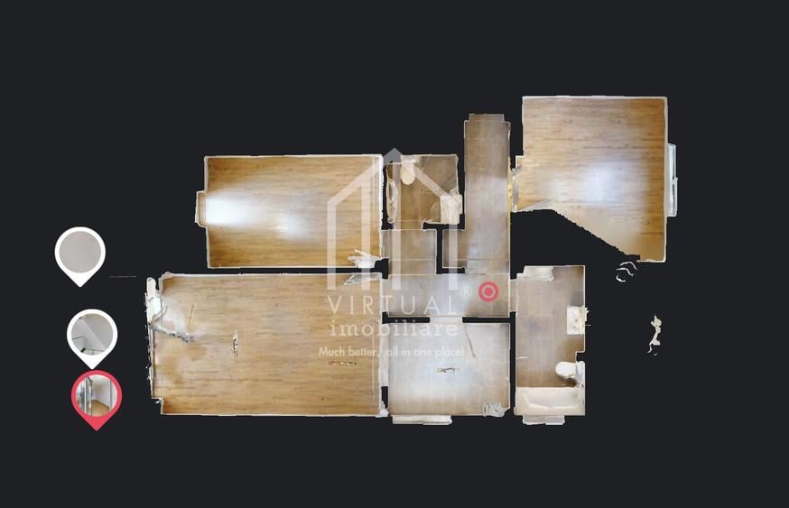 Apartament cu 3 camere la cheie, loc de parcare, terasa 12mp