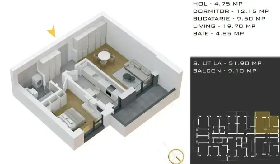 Apartament 2 Camere Decomandat Theodor Pallady Metrou Teclu