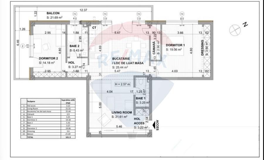 Apartament I 102 mp I balcon generos I parcare I Grigorescu