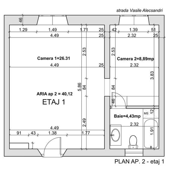 Apartament 2 camere zona Unirii
