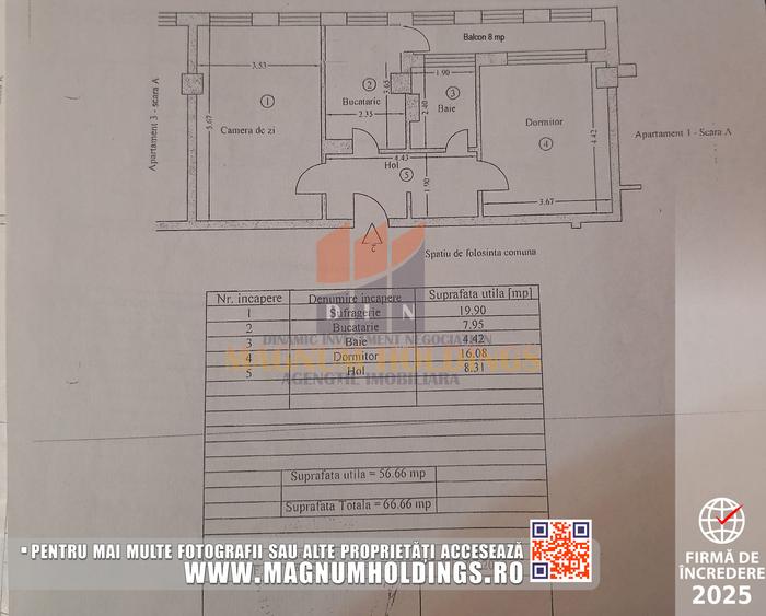 Apartament 2 camere, bloc nou, parter, cu balcon, Geamana