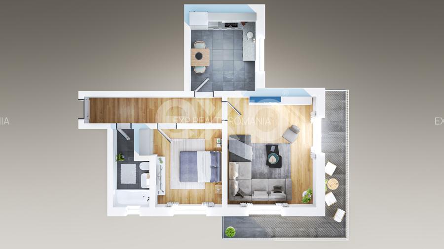 Apartament 2 camere Bloc Nou | Etaj 1 | 66 mp | complet mobilat si utilat - 1