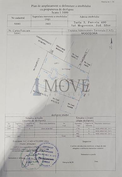Teren  3903 mp parcelat Oportun pentru Investitie