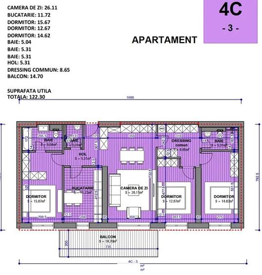 APARTAMENT CU 4 CAMERE - ETAJ 14 - ZONA OBOR