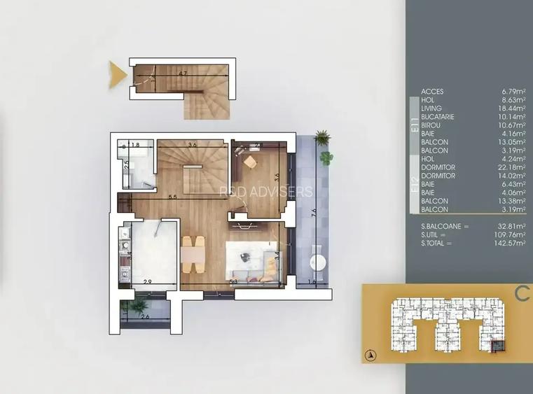 Apartament 4 Camere Duplex Metrou | Dezvoltator | Titan -Pallady - 3