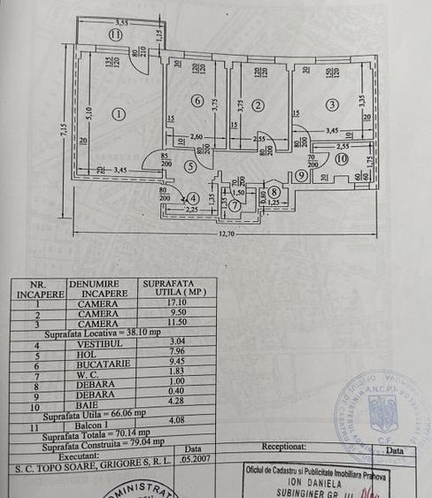 Apartament 3 camere, 2 bai, centrala proprie, Malu Rosu, Ploiesti
