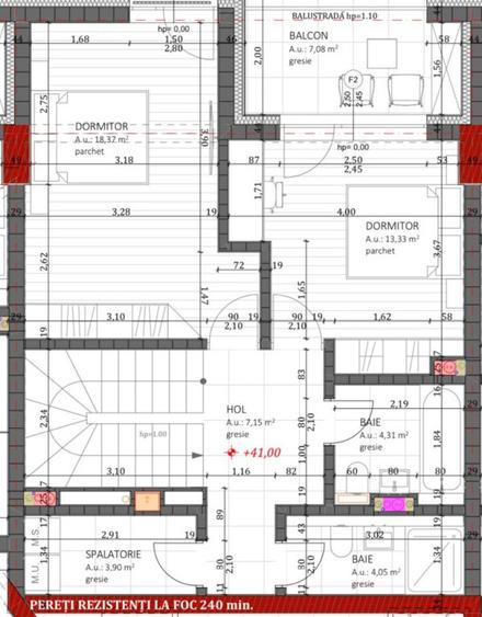 Penthouse semifinisat, 99,46 mp, terasa 7,08 mp, zona Vivo