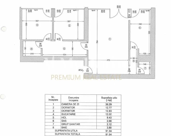 Apartament MODERN cu 3 camere, nemobilat, finisaje lux, parcare, 90mp terasa - 1