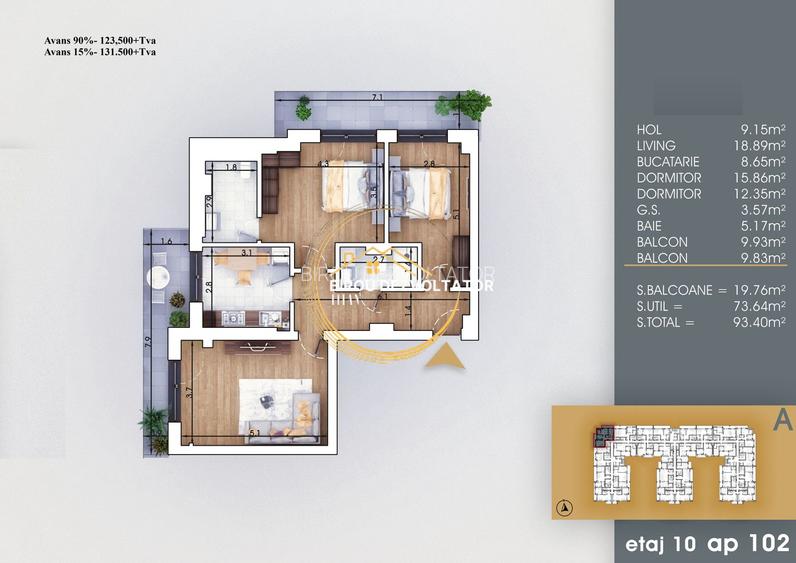 Finalizat Decomandat 2bai Terasa 10 minute de metrou Teclu Titan Ikea - 6