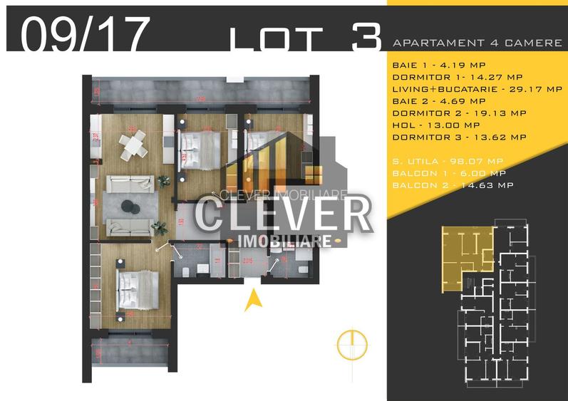 Apartament 4 Spatios |Comision 0%, Pallady, metrou Teclu - 1