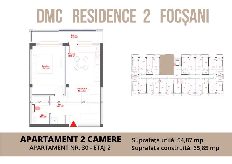 Apartament 2 camere-Zona Lidl Nord