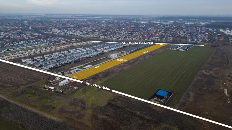 Teren intravilan, 12.200 mp+ toate utilitățile, străzi asfaltate, Tunari