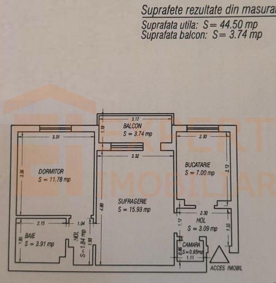 Apartament 2 camere de vânzare in zona City Park-Constanța | Renovat | 44,50 mp