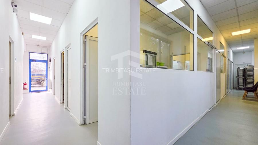 Spațiu industrial–afacere catering la cheie, teren&hală 750 mp S+P+1E