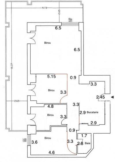 Spatiu de Birou/ Upground 185 mp (120mp+Terasa 65mp)/ Parcare+Boxa/ Metrou 50 m - 11