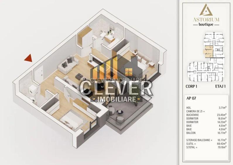 Astorium Boutique 3 camere Pallady, Metrou 8 min , Comision 0% - 2