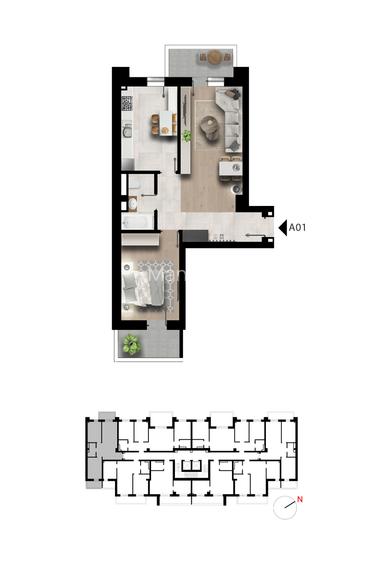Apartament 2 camere , faza 4 Maniu 141 - 18