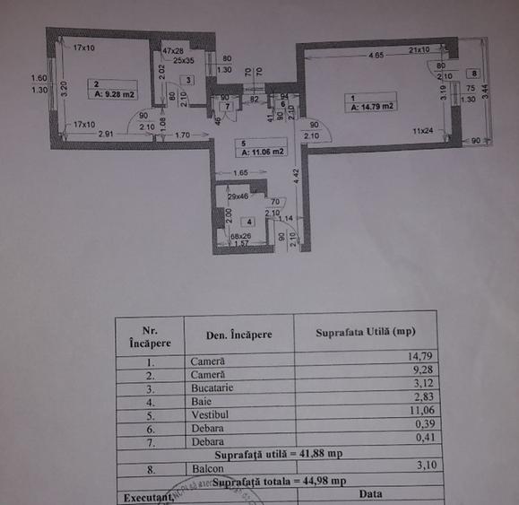 Apartament 2 camere, decomandat - vanzare