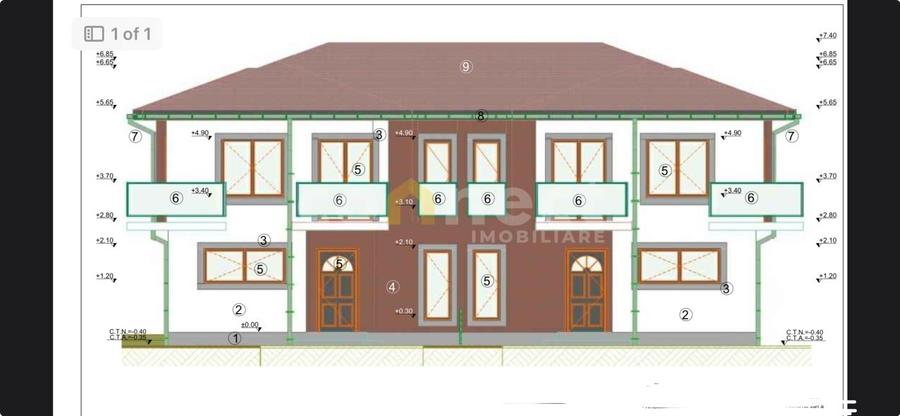 Casă duplex cu 3 dormitoare, 2 băi și curte privată, Florești