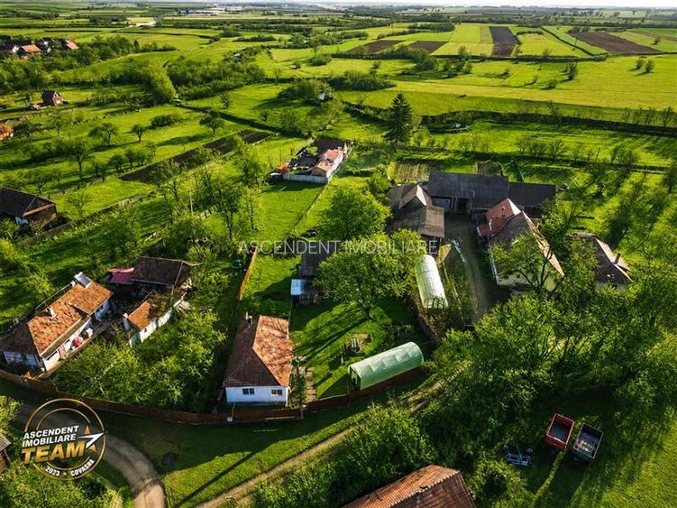 Gospodarie cu anexa, pivnita, iaz cu pesti si 2.280 mp de teren fertil Lemnia, C - 17