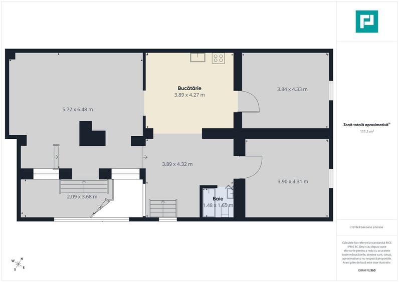Apartament spațios pe strada Ion Ghica