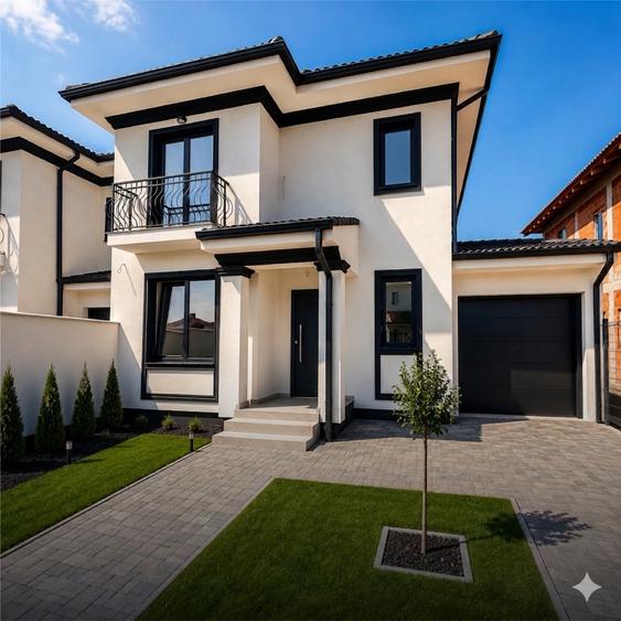 Duplex modern în Dumbrăvița despărțit prin garaj - 5 camere + garaj