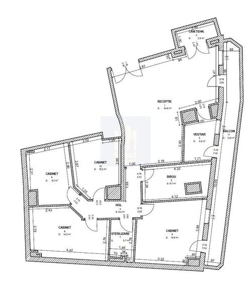 Spatiu de birouri de inchiriat | pretabil cabinet medical *P-ta Unirii*