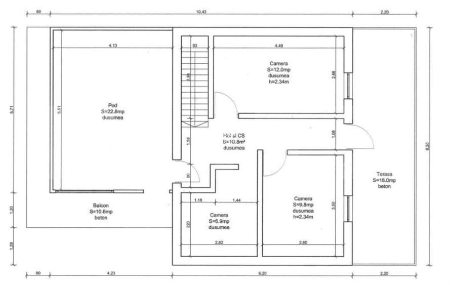 Casa 3 camere si teren 4873 mp  în Pietroasa, Moldovenești - 9