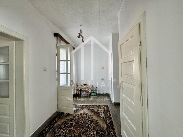 Casa singur in curte, 4 camere, 106mp utili + balcon, spatiu comercial