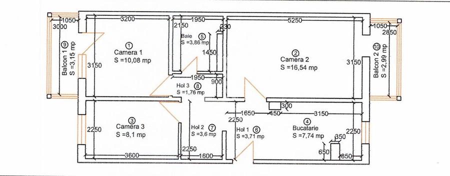 Apartament 3 camere de vanzare, etaj 1, Boxa, Lipovei, Timisoara