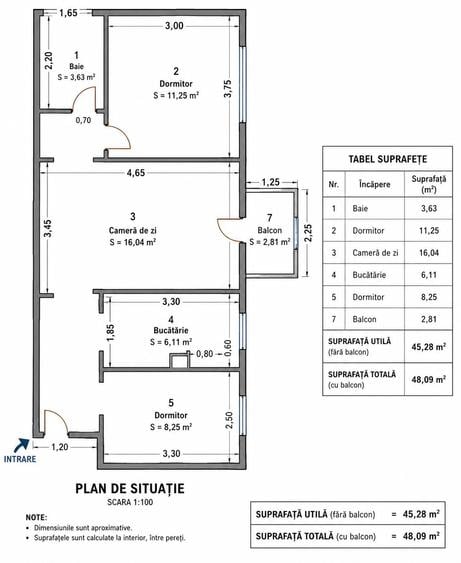 3 camere Pacurari Alphabank - etaj 2 - 100000 euro