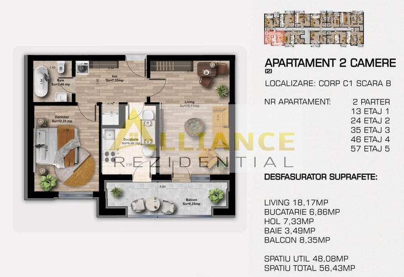 3 camere 2 bai - Complex rezidential modern - acces rapid la metrou