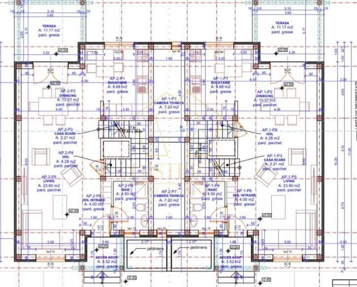 Duplex cu 4 camere despărțit prin camera tehnica | Mosnita Noua