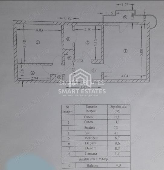2 camere Tei I etaj 4 I Bloc 1987 - 8
