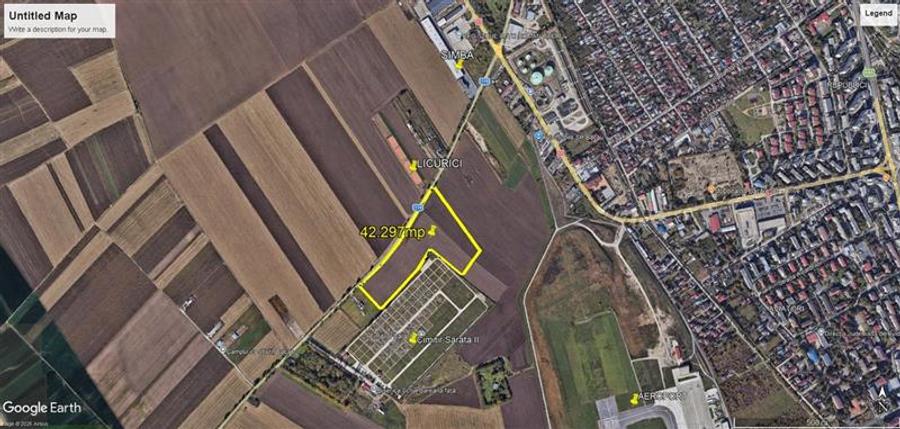Teren intravilan 43.000 mp - deschidere 356 ml - Exclusiv PROHOUSE