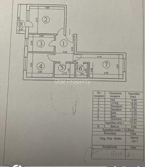3 camere mobilat, 2017, centrală proprie, loc parcare zona Theodor Pallady - 17