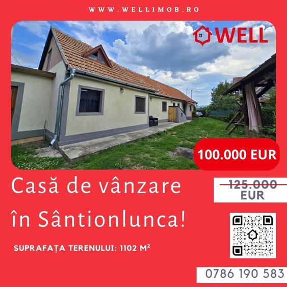 Casă de vânzare în Sântionlunca!