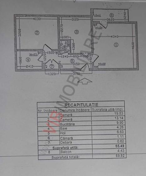 Apartament de vânzare - 2 camere, 60 mp - Lacul Tei