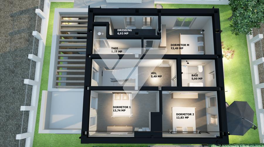 Casa individuala 4 camere si 180 mp teren liber - Cisnadie Sibiu