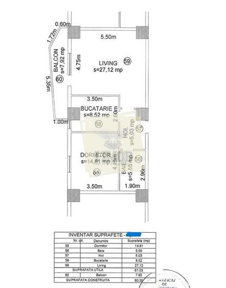 Apartament 2 camere | Balcon Bd. Mihai Viteazu