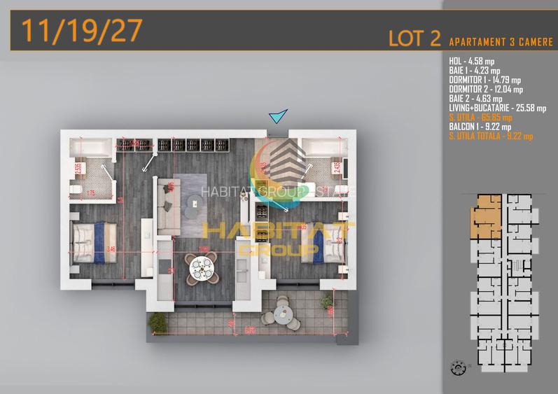 Apartament 3 camere - metrou Nicolae Teclu - 1