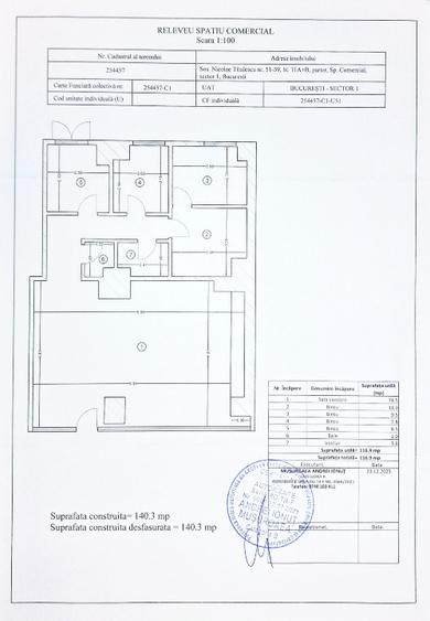 Spatiu comercial P-ta Victoriei, 117 mp utili, 10.26 ml fatada, nou renovat